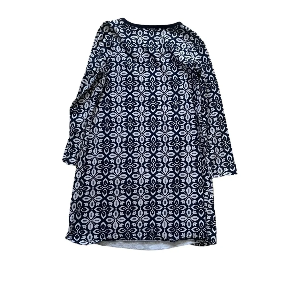 Tea Collection Gray and Blue Casual Long Sleeve Dress